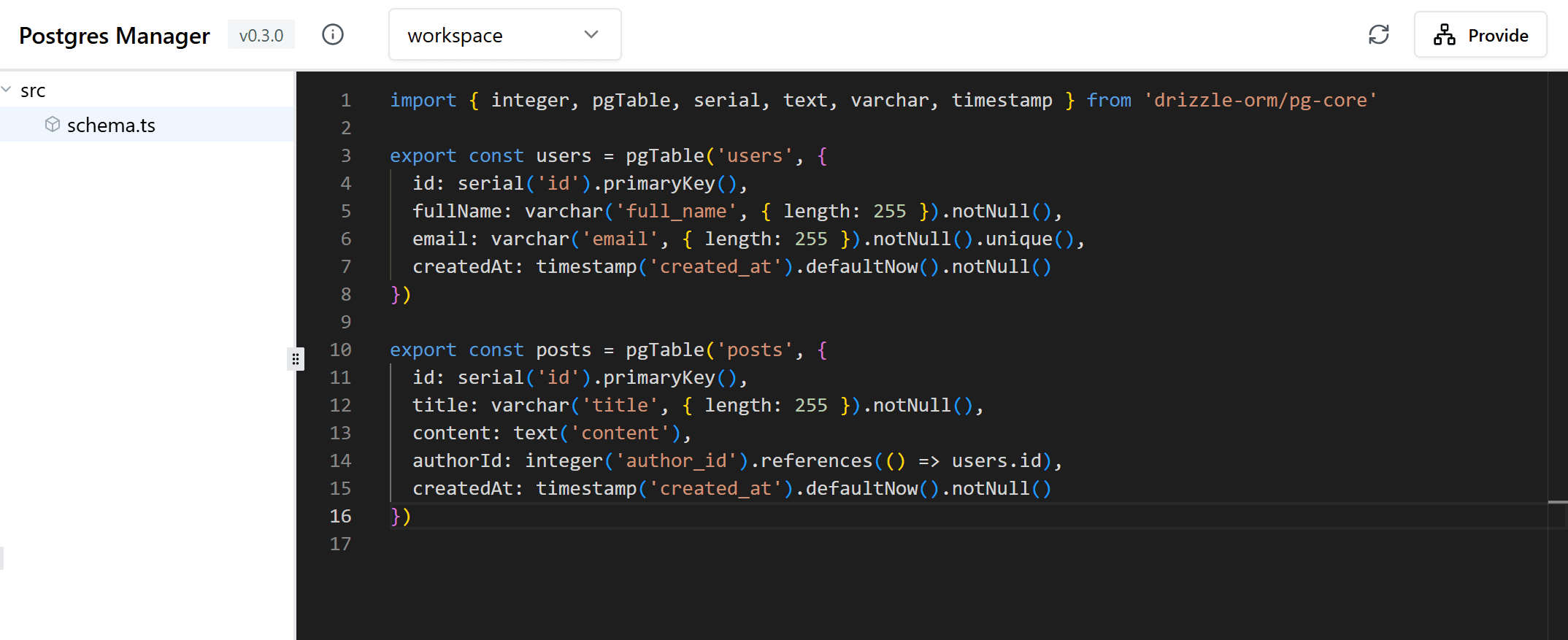 Main Content Workspace View