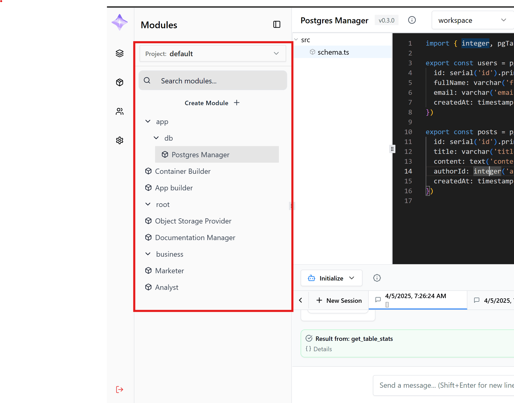 Module Explorer Tree