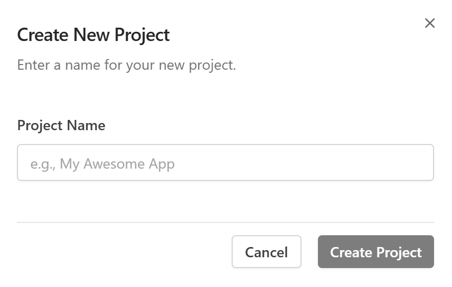 Create Project Dialog